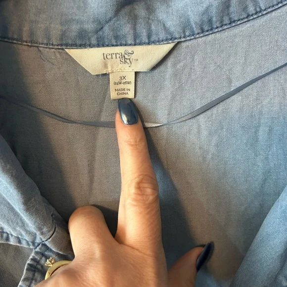 Terra & Sky Blue Maxi Dress - Picture 3 of 3